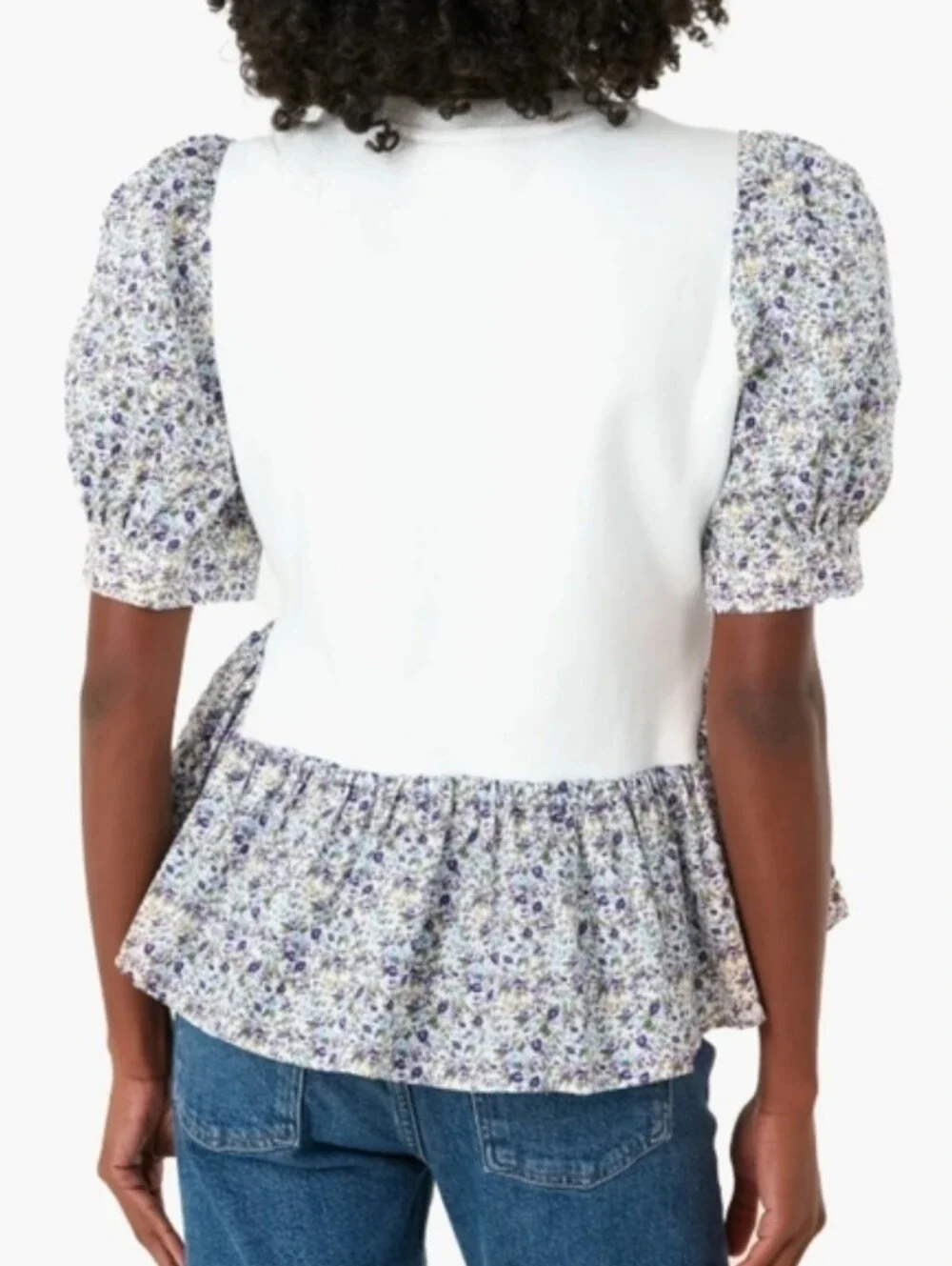 Hyacinth House Mixed Media Savannah Blouse Top Ditsy Floral Cottagecore Size XXL